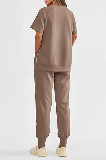 ✨Women's  2 Piece Outfit Tracksuits Casual Tops High Waisted Sweatpants Set