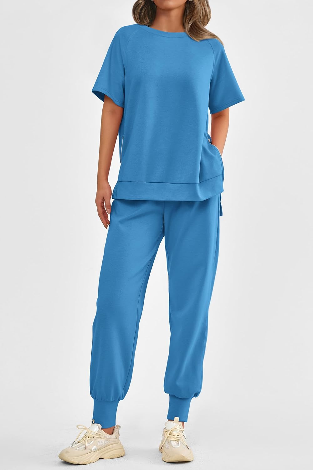 ✨Women's  2 Piece Outfit Tracksuits Casual Tops High Waisted Sweatpants Set