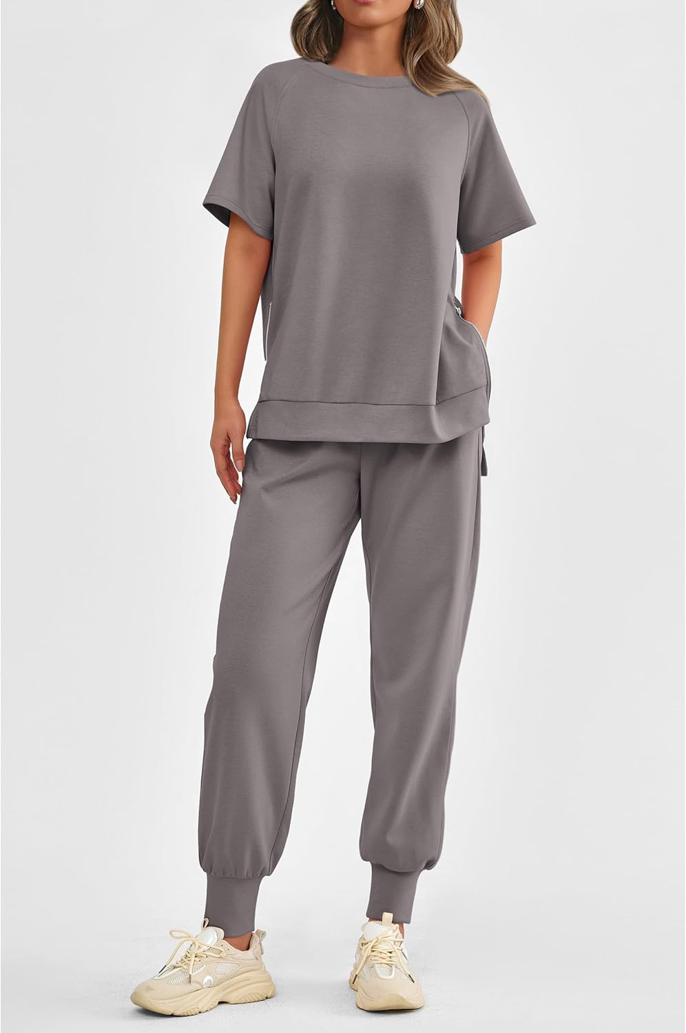 ✨Women's  2 Piece Outfit Tracksuits Casual Tops High Waisted Sweatpants Set