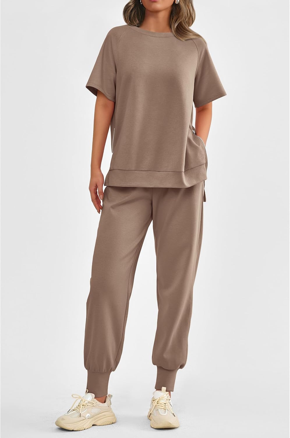 ✨Women's  2 Piece Outfit Tracksuits Casual Tops High Waisted Sweatpants Set