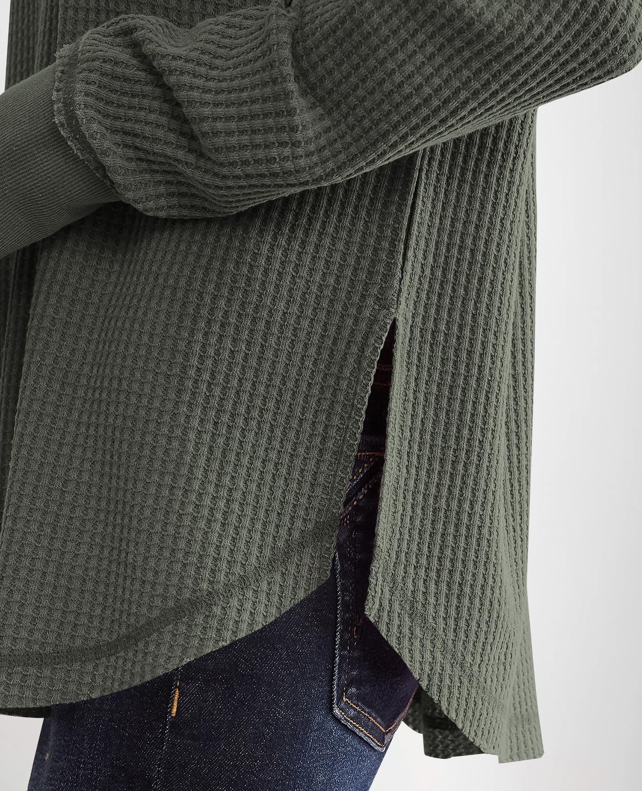 ✨Women's Waffle Knit Exposed Seam Pullover(Buy 2 Free Shipping)