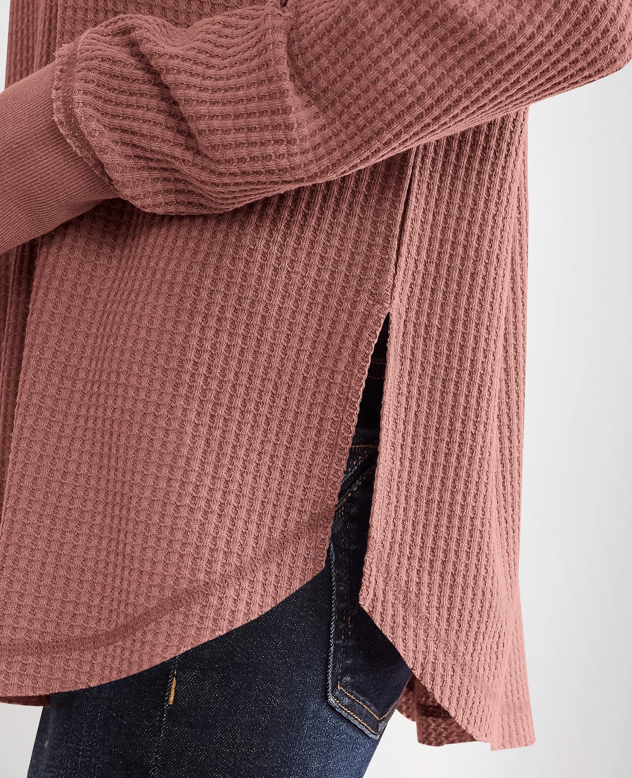 ✨Women's Waffle Knit Exposed Seam Pullover(Buy 2 Free Shipping)